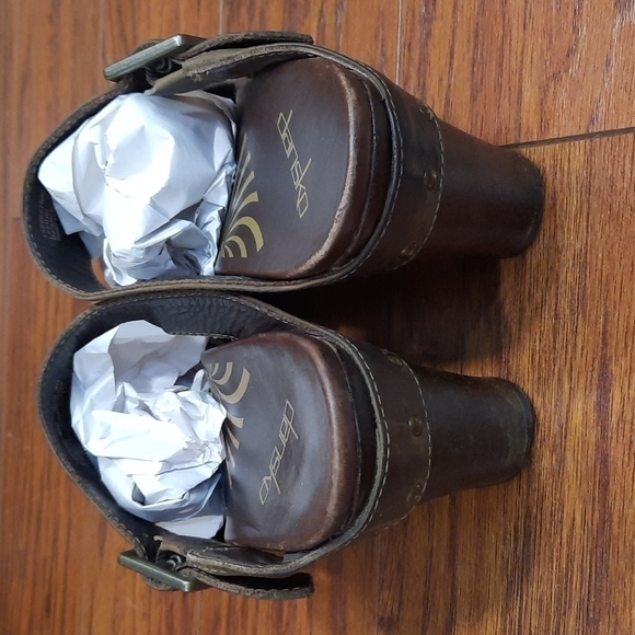 Dansko Ripley Brown Leather Studded Peep toe Sandals - Picture 3 of 7